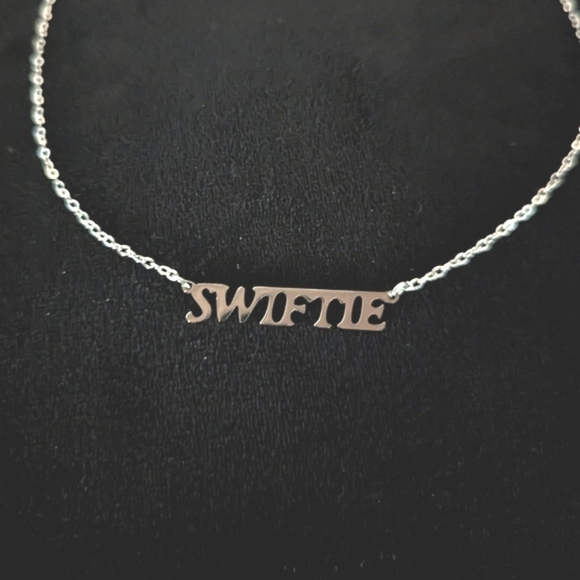 Silver Taylor Swift Swiftie Necklace Eras Fearless 1989 Reputation Lover Folklor - Picture 1 of 5